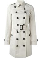 Burberry Double Breasted Trench Coat, Women's, Size: 4, Nude/neutrals, Cotton
