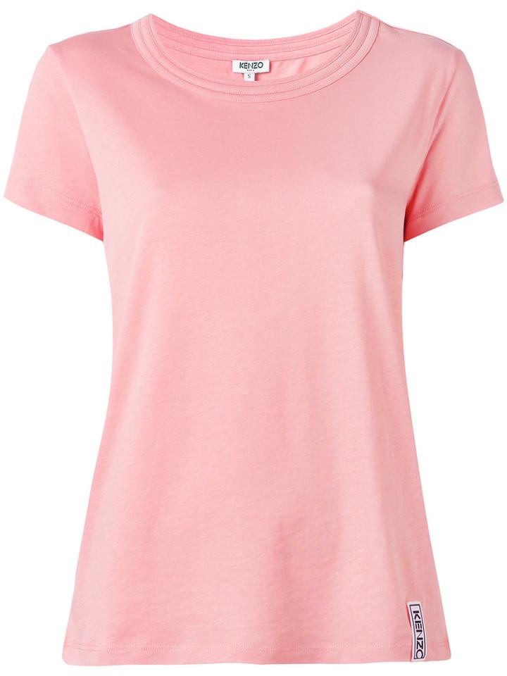 Kenzo - Round Neck T-shirt - Women - Cotton/modal - M, Pink/purple, Cotton/modal