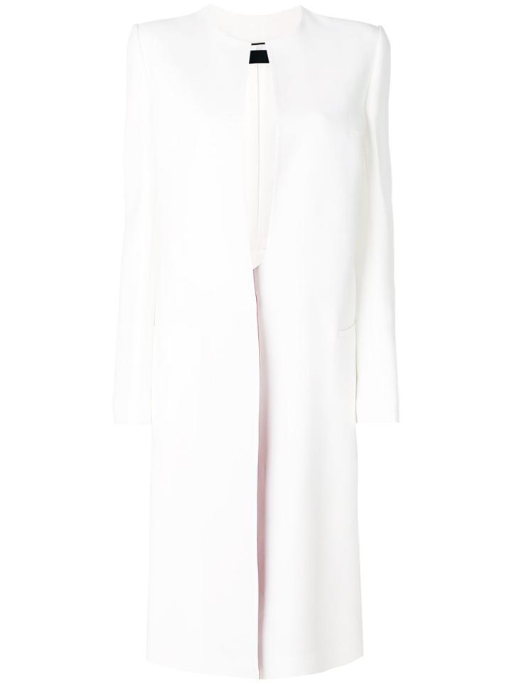 Haider Ackermann Asymmetric Straight Coat - White