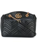 Gucci Gg Marmont Matelassé Shoulder Bag, Black, Leather