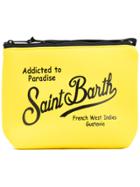 Mc2 Saint Barth Logo Print Zip Clutch - Yellow & Orange