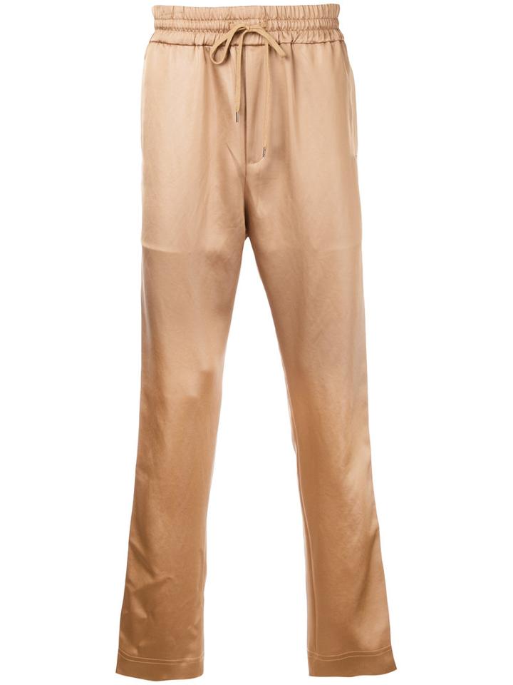 Cmmn Swdn - Buck Jogging Trousers - Men - Cotton/triacetate - 46, Brown, Cotton/triacetate