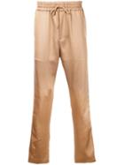 Cmmn Swdn - Buck Jogging Trousers - Men - Cotton/triacetate - 46, Brown, Cotton/triacetate
