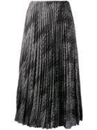 M Missoni Zigzag Metallic Pleated Skirt - Grey