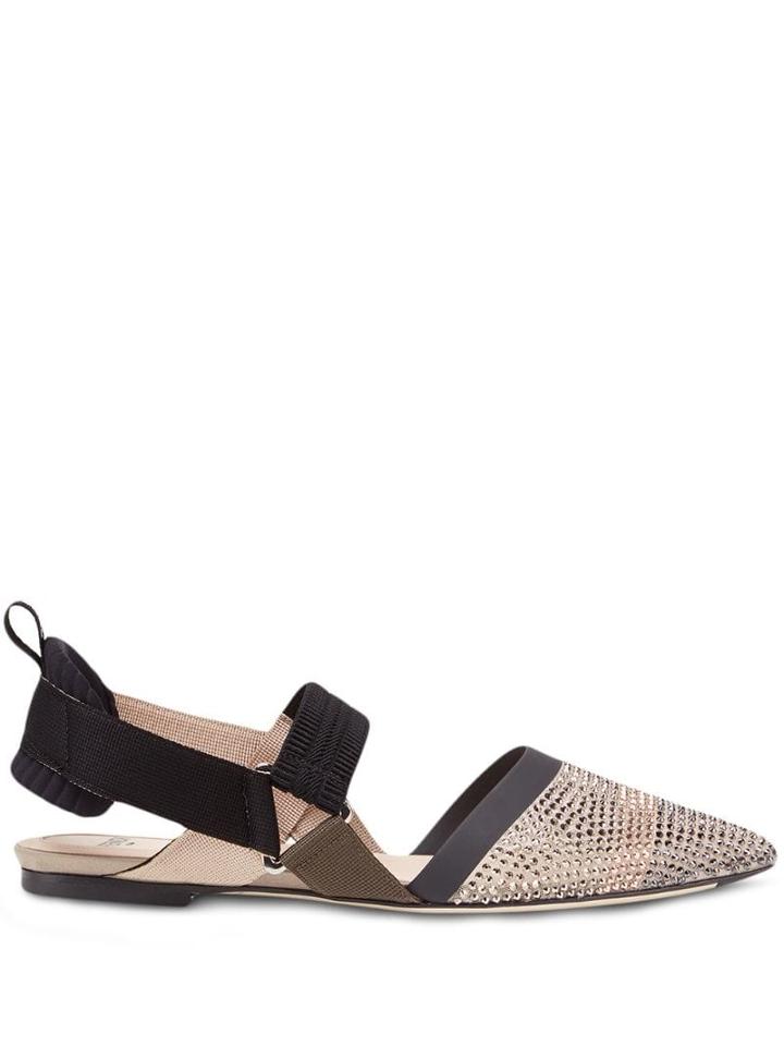 Fendi Colibrì Flat Sandals - Gold
