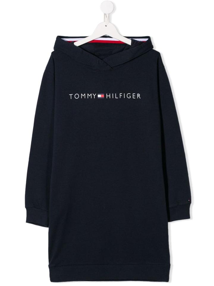 Tommy Hilfiger Junior Logo Hoodie Dress - Blue