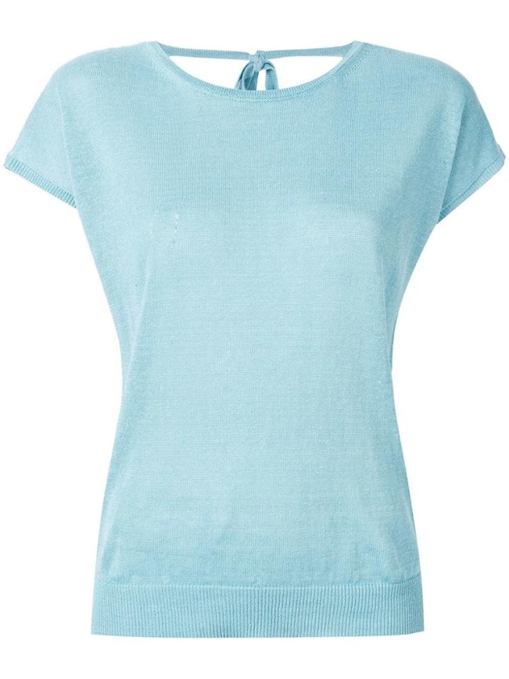 Peserico Maglia Tricot Knitted Top - Blue