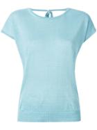 Peserico Maglia Tricot Knitted Top - Blue
