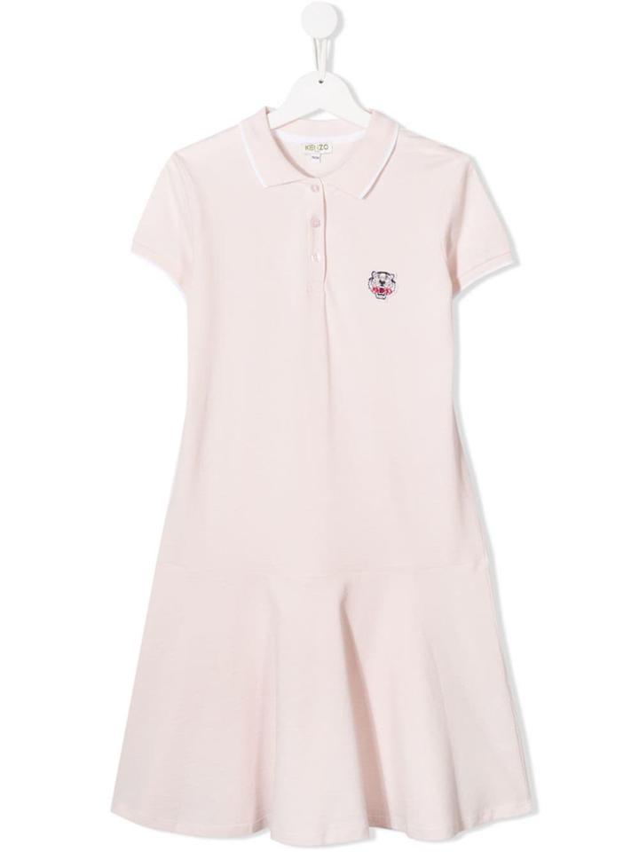 Kenzo Kids Logo Polo Dress - Pink
