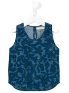 Stella Mccartney Kids Floral Print Top, Girl's, Size: 6 Yrs, Blue