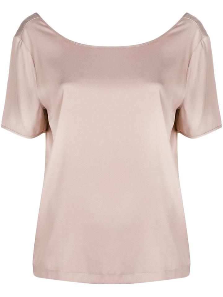 Tonello Scoop Neck T-shirt - Pink & Purple