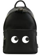 Anya Hindmarch Eyes Backpack, Black, Leather