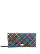 Vivienne Westwood Checked Bi-fold Wallet - Blue