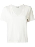 Egrey V-neck Top, Women's, Size: 44, White, Cotton