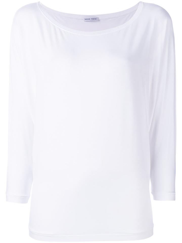 Tomas Maier Three-quarters Sleeve T-shirt - White