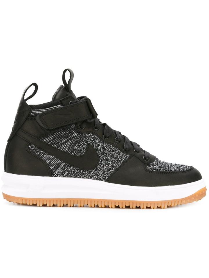 Nike 'lunar Force 1 Flyknit Workboot' Sneakers - Black