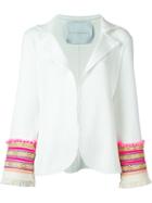 Giada Benincasa Embellished Fringed Cuff Blazer