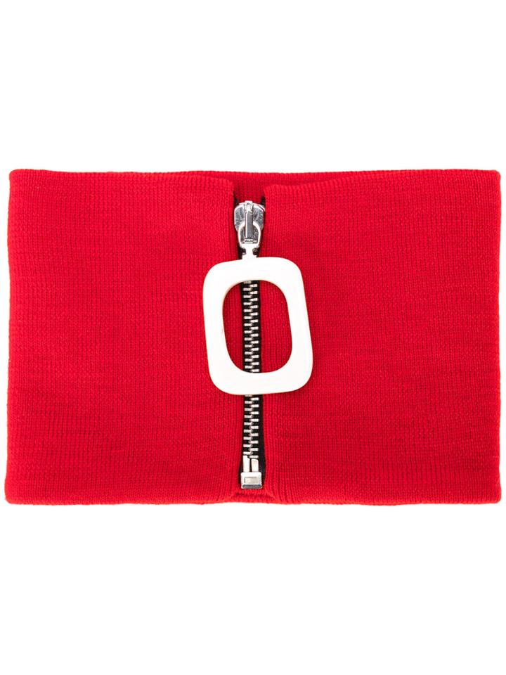 Jw Anderson Zipped Neckband - Red
