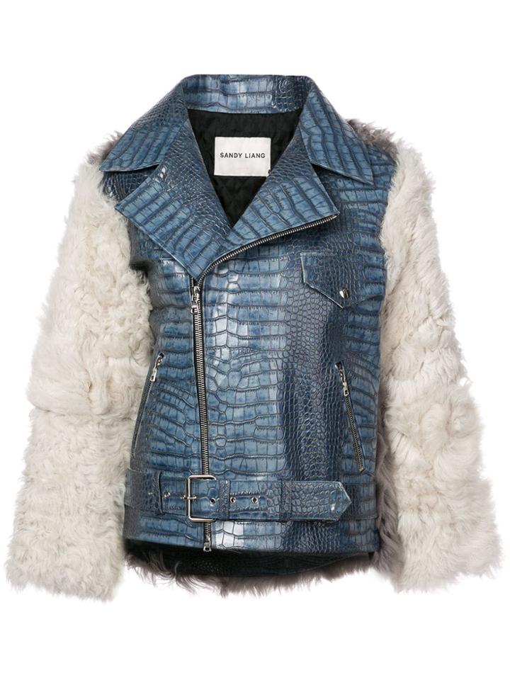 Sandy Liang Crocodile Embossed Jacket - Multicolour