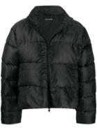 Balenciaga Embroidered Logos Puffer Jacket - Black