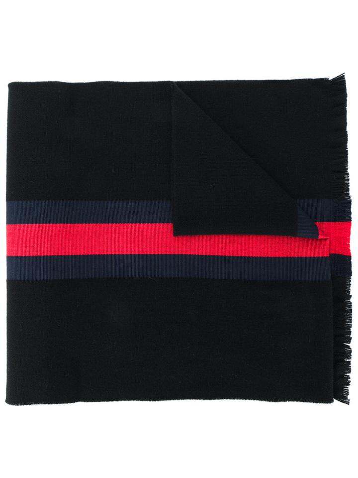 Gucci Striped Scarf - Black