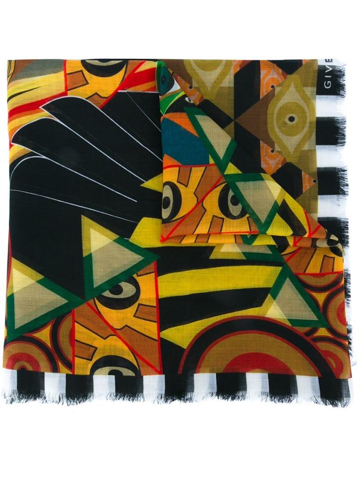 Givenchy Egyptian Art Deco Printed Stole