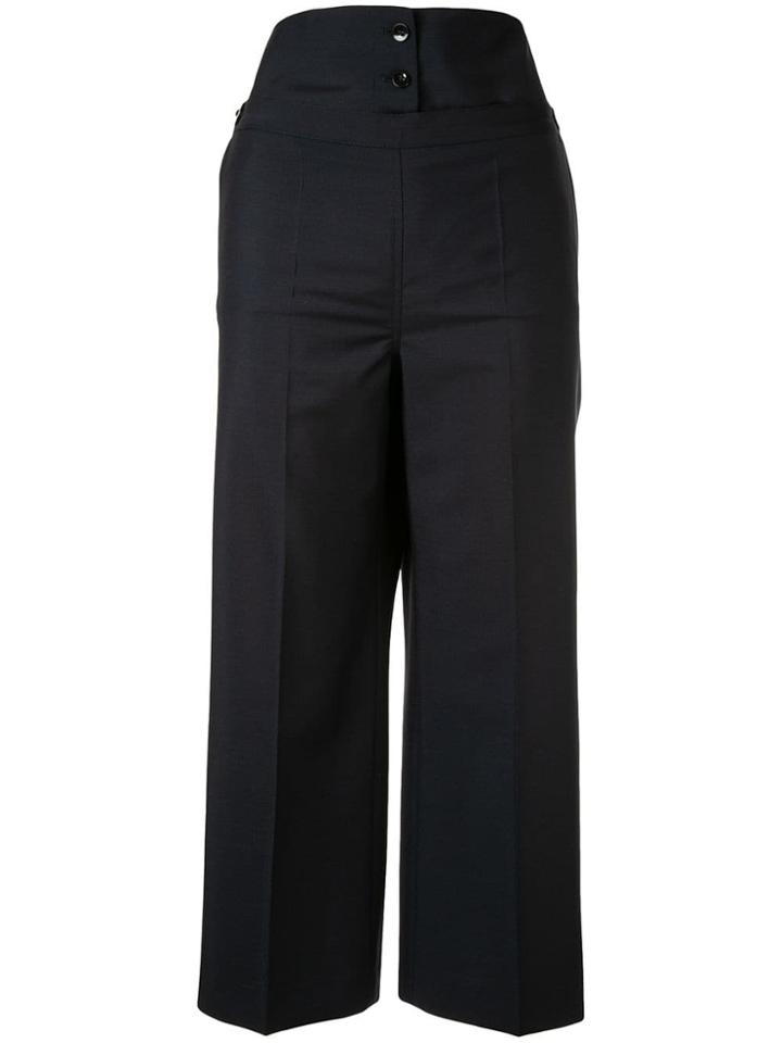 Jil Sander Tailored Cropped Trousers - Blue