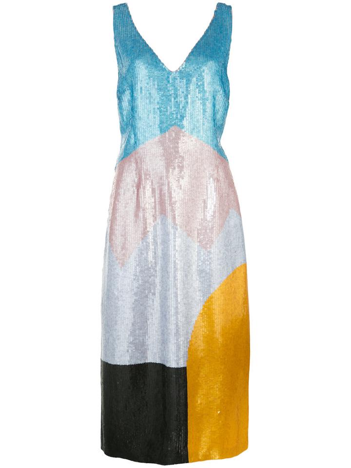 Novis - Colour-block Dress - Women - Silk - 6, Silk