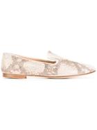 Giuseppe Zanotti Design Micro-stud Camouflage Loafers - Nude &