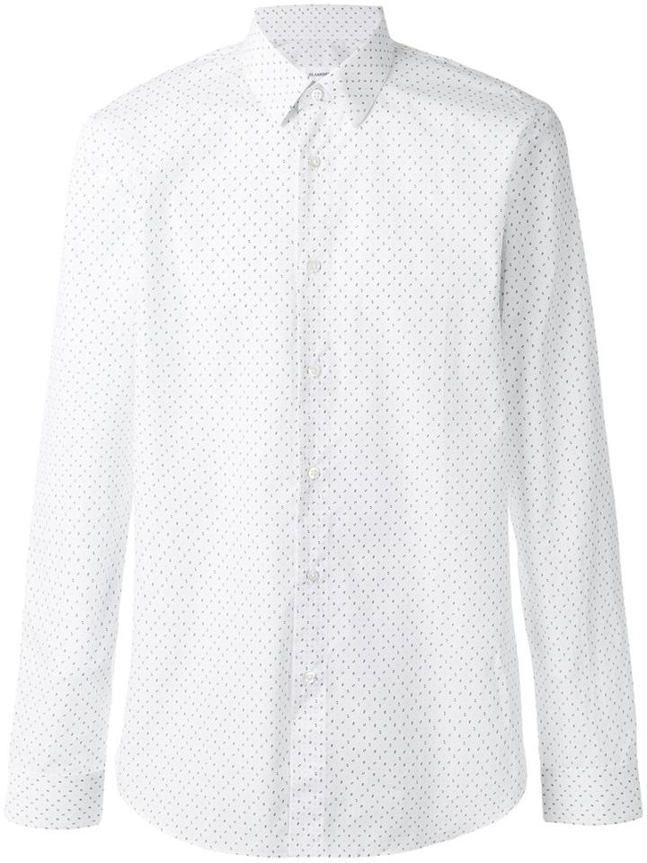 Jil Sander Printed Shirt, Men's, Size: 39, White, Cotton