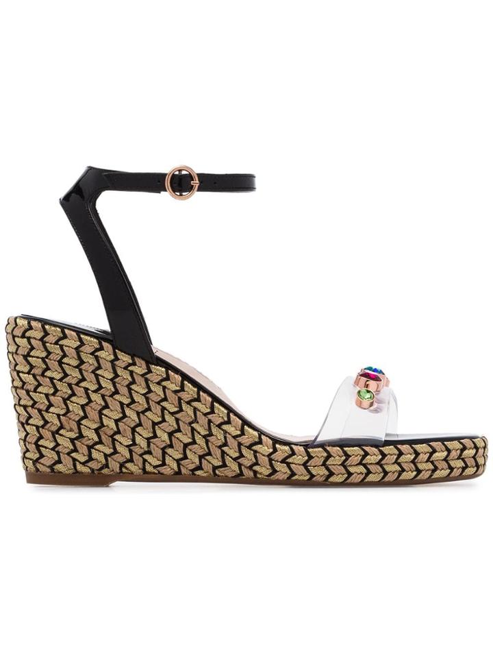 Sophia Webster Multicoloured Dina 90 Wedge Sandals - Black