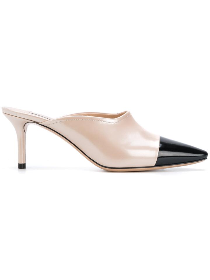 Casadei Colour Block Mules - Pink & Purple