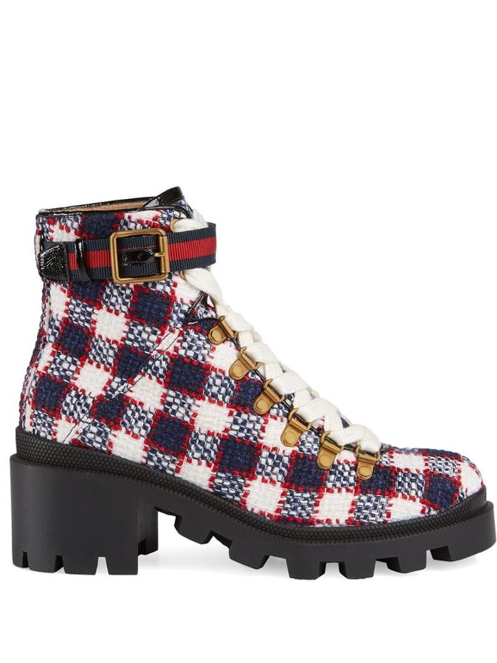 Gucci Tweed Boots - Blue