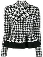 Alexander Mcqueen Houndstooth Patterned Knitted Top - White