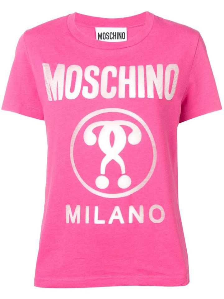 Moschino Logo Print T-shirt - Pink
