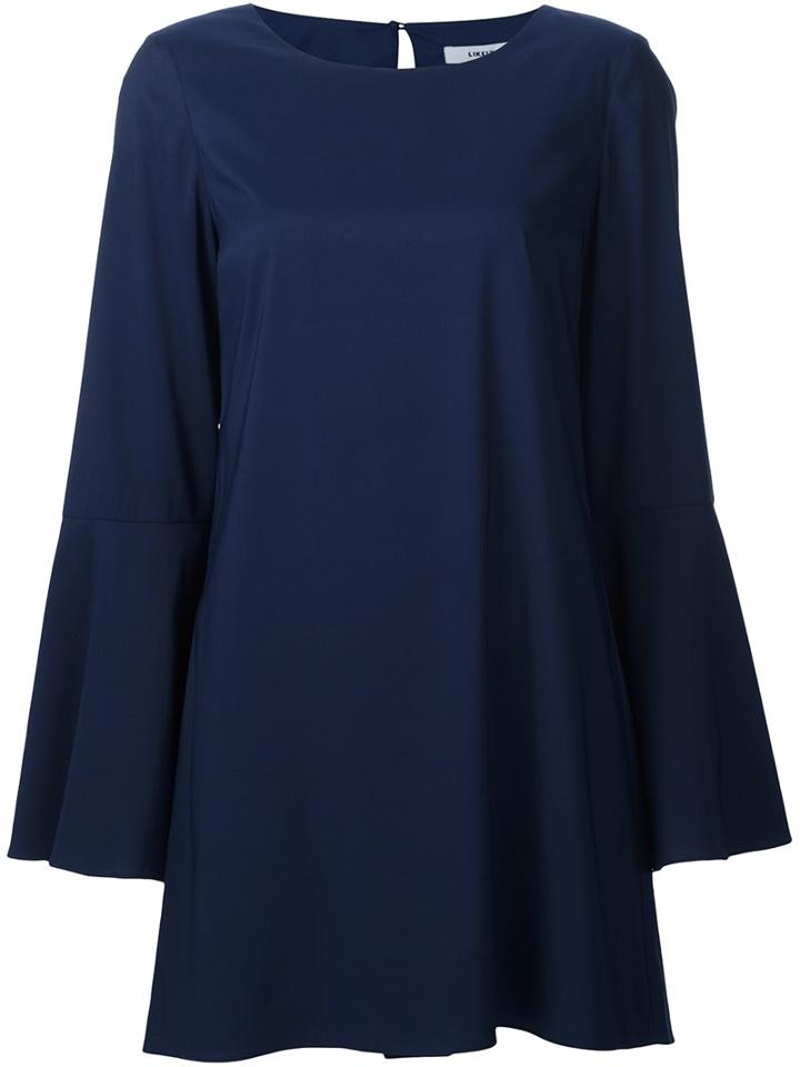 Likely Bell Sleeve Dress, Women's, Size: 6, Blue, Polyester/spandex/elastane