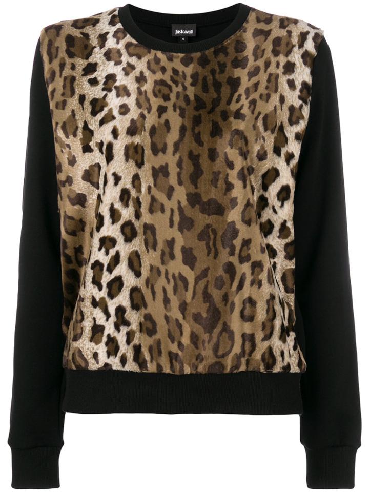 Just Cavalli Leopard Print Sweatshirt - Black