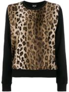 Just Cavalli Leopard Print Sweatshirt - Black
