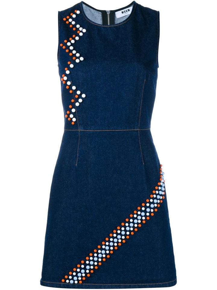 Msgm Sleeveless Beaded Dress