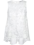 Blugirl Sheer Lace Vest Top - White