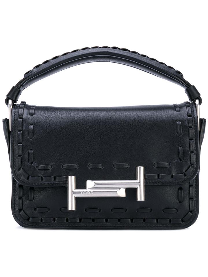 Tod's - Mini 'double T' Tote - Women - Calf Leather - One Size, Black, Calf Leather