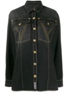 Versace V Stitch Shirt - Black