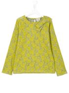 Douuod Kids Floral Lace Top - Yellow & Orange