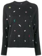 Ps Paul Smith Embroidered Fitted Sweater - Grey