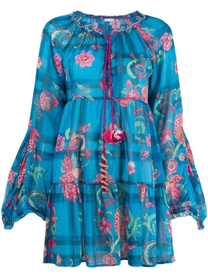 Anjuna Floral Print Dress - Blue