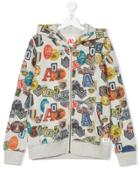 American Outfitters Kids Printed Zipped Up Hoodie - Multicolour