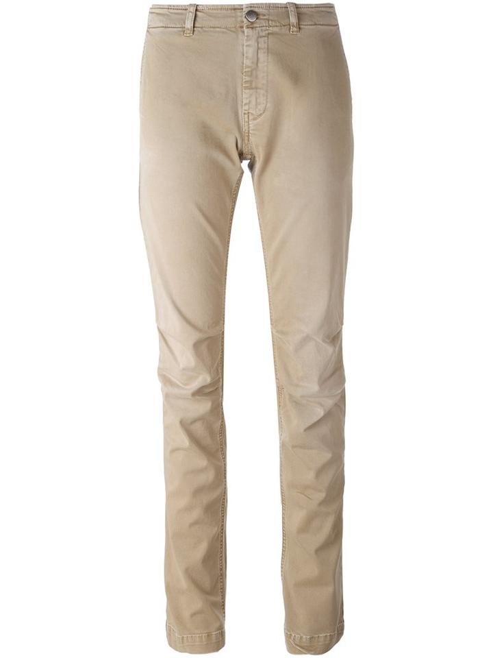 P.a.r.o.s.h. Slim Fit Trousers, Women's, Size: Medium, Nude/neutrals, Cotton/spandex/elastane