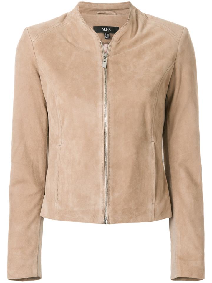 Arma Front Zip Jacket - Nude & Neutrals