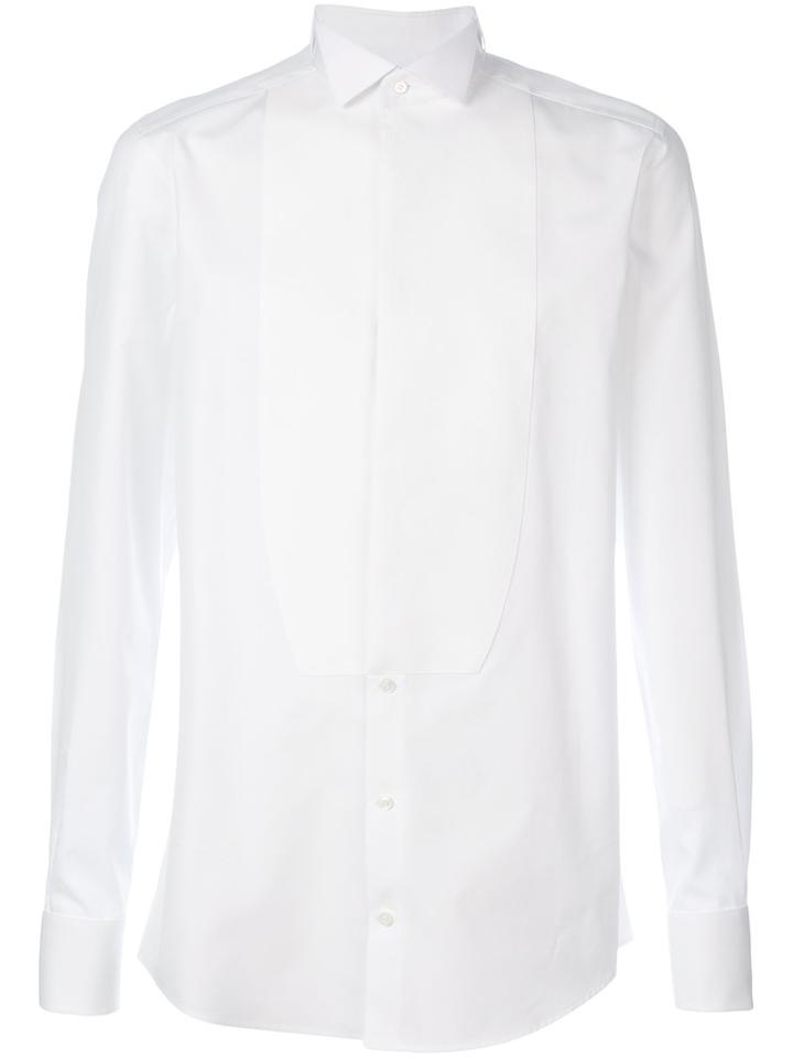 Dolce & Gabbana - Plastron Shirt - Men - Cotton - 38, White, Cotton