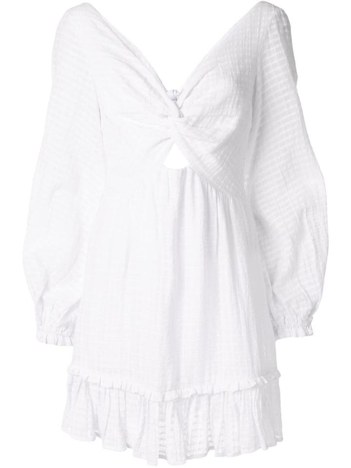 Suboo Crossing Twist Front Mini Dress - White
